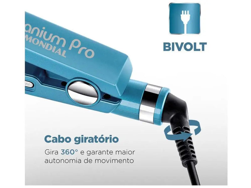 Mondial Titanium Pro - Bivolt Hair Curling/Plank